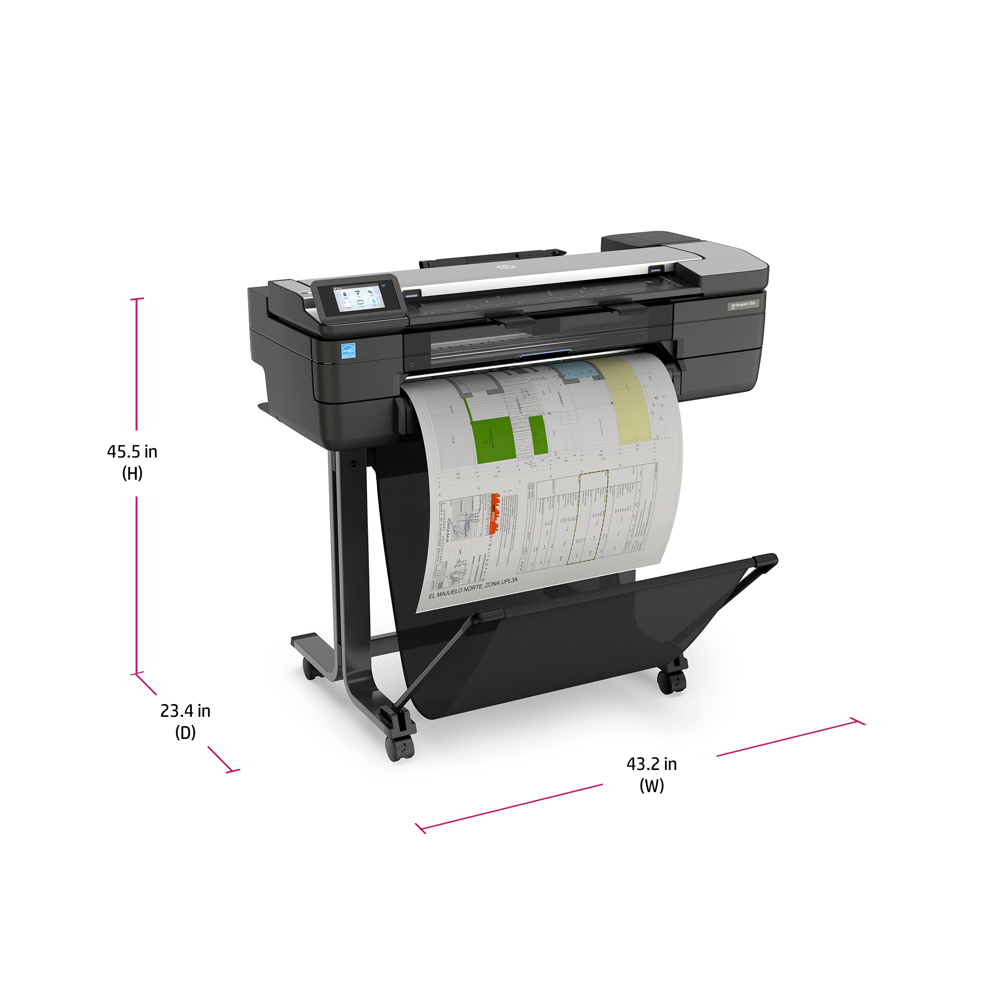 HP Designjet T830 24-in Multifunction Printer. Page description languages: HP-GL/2, TIFF, JPEG, HP-RTL, CALS G4, URF, Prin