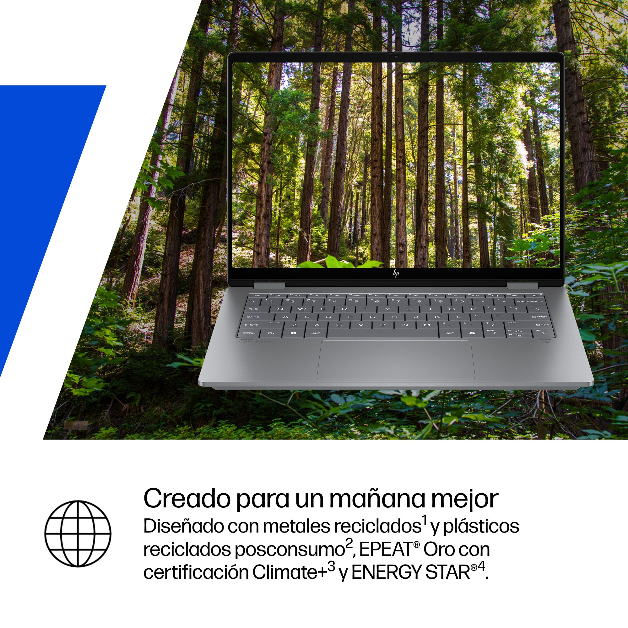 Convertible 2 en 1 - HP OmniBook X 14-fk0002ns Copilot+ PC, 50 TOPS, 14 ", 3K, AMD Ryzen™ AI 7 350, 32GB RAM, 1TB SSD, Radeon™ 860M, W11 H, Plata - imagen 16