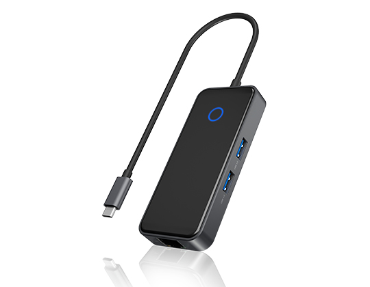 ICY BOX IB-DK4028-CPD Wired USB 3.2 Gen 1 (3.1 Gen 1) Type-C Anthracite, Black – image 1
