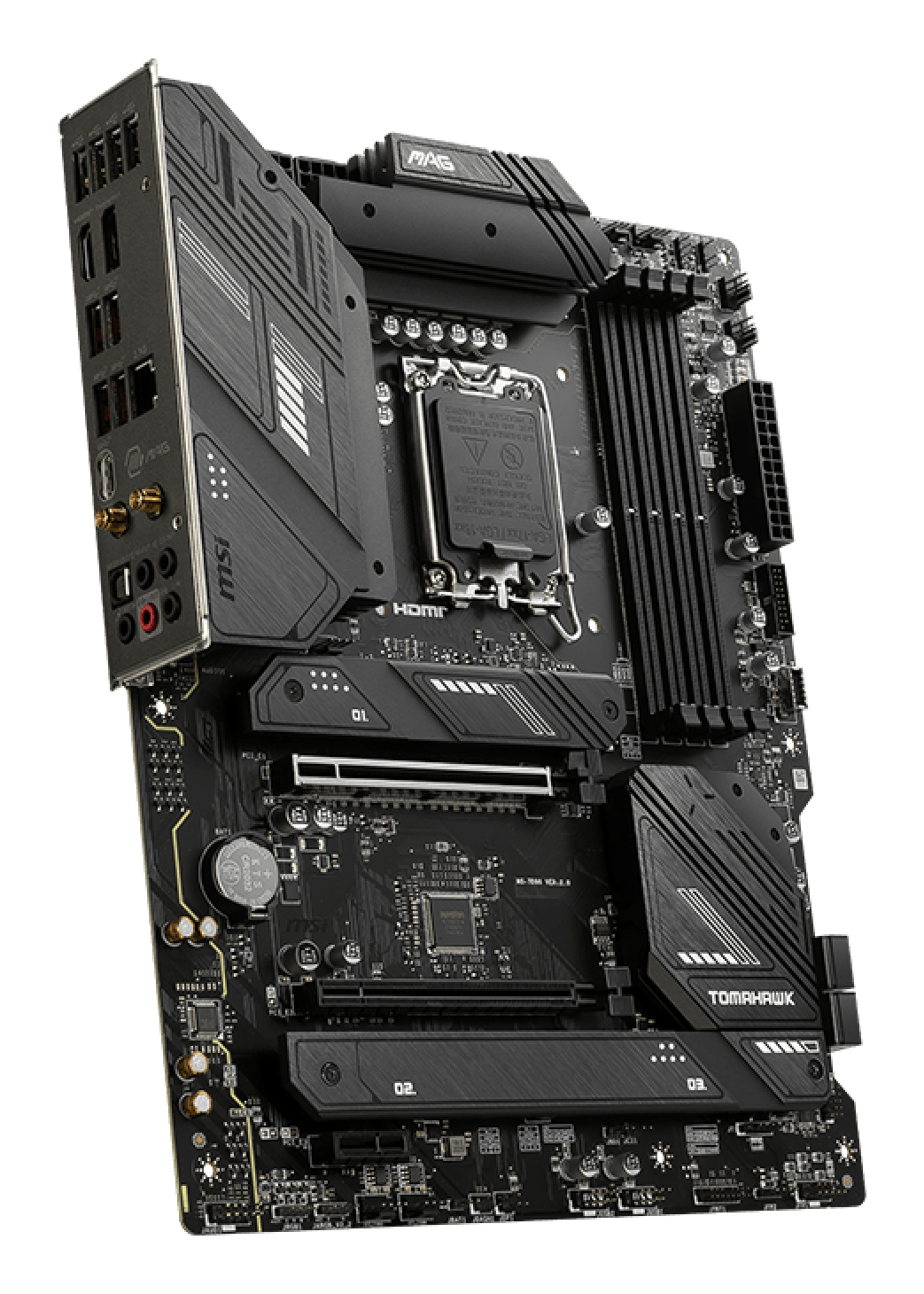 Tarjeta Madre MSI MAG B760 TOMAHAWK WIFI - Socket 1700 - 4x DDR5 - 4800/5600/7000 MHz - HDMI - DisplayPort - USB 2.0/3.2 - Micro ATX - MAG B760 TOMAHAWK WIFI