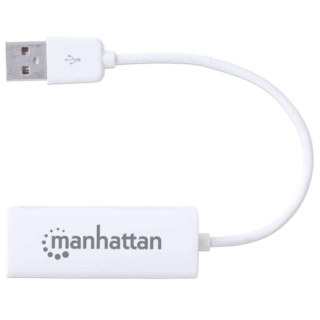 Manhattan USB-A Fast Ethernet Adapter, 10/100 Mbps Network, USB 2.0, 480 Mbps, Hi-Speed USB, RJ45, White, Three Year Warranty, Comparable Function to USB2100 ex – image 4