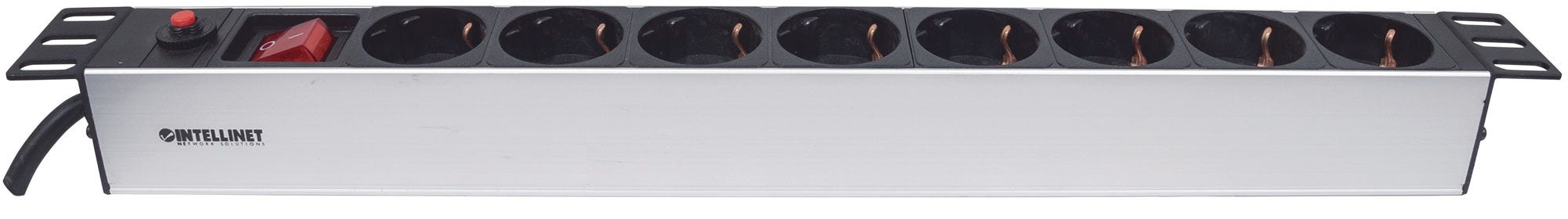 Intellinet 19" 1U Rackmount 8-Output Power Distribution Unit (PDU) EU CEE 7/3 Outlets, With On/Off Switch and Overload Protection, Built-in 3m Power Cord with E – image 3