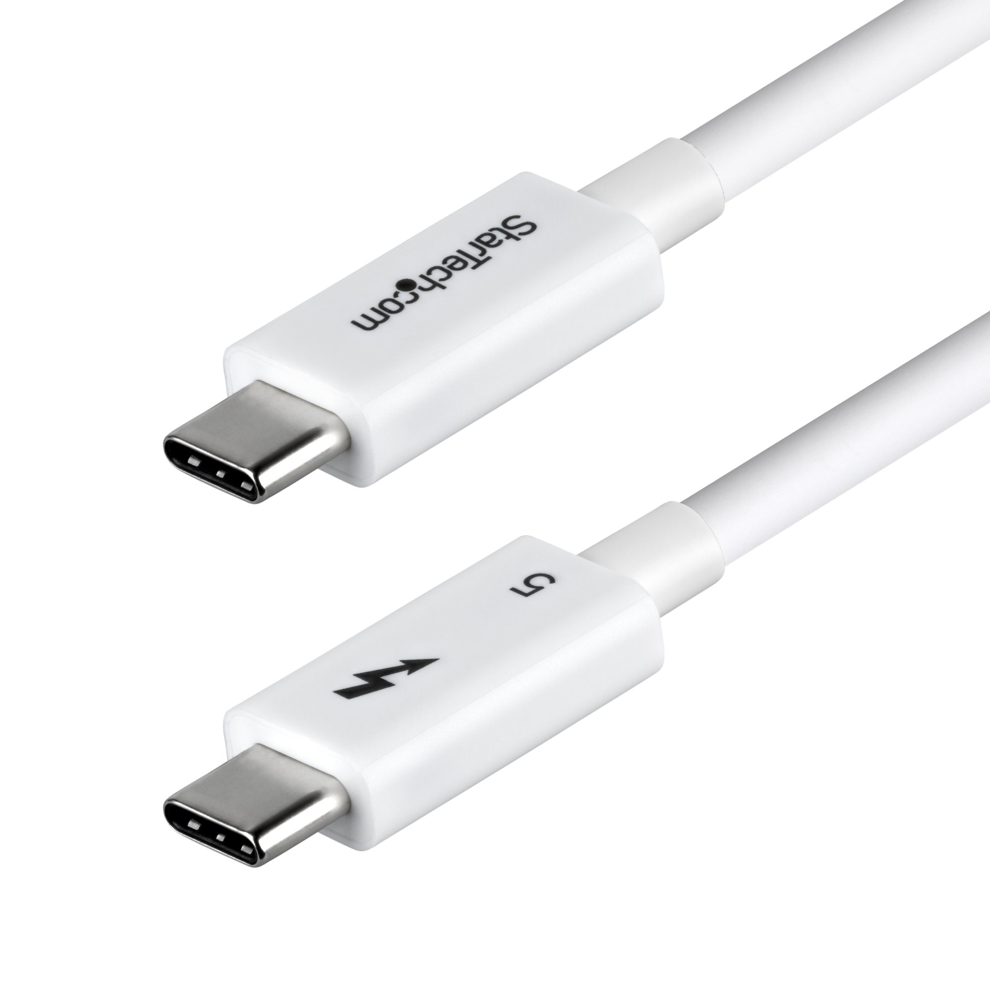 StarTech.com - Thunderbolt cable - Thunderbolt 5 (M) to Thunderbolt 5 (M) - USB4 / Thunderbolt 3 / Thunderbolt 4 / Thunderbolt 5 / DisplayPort 2.1 - 50 cm - 4K support, 8K support, passive, USB Power Delivery (240W) - white