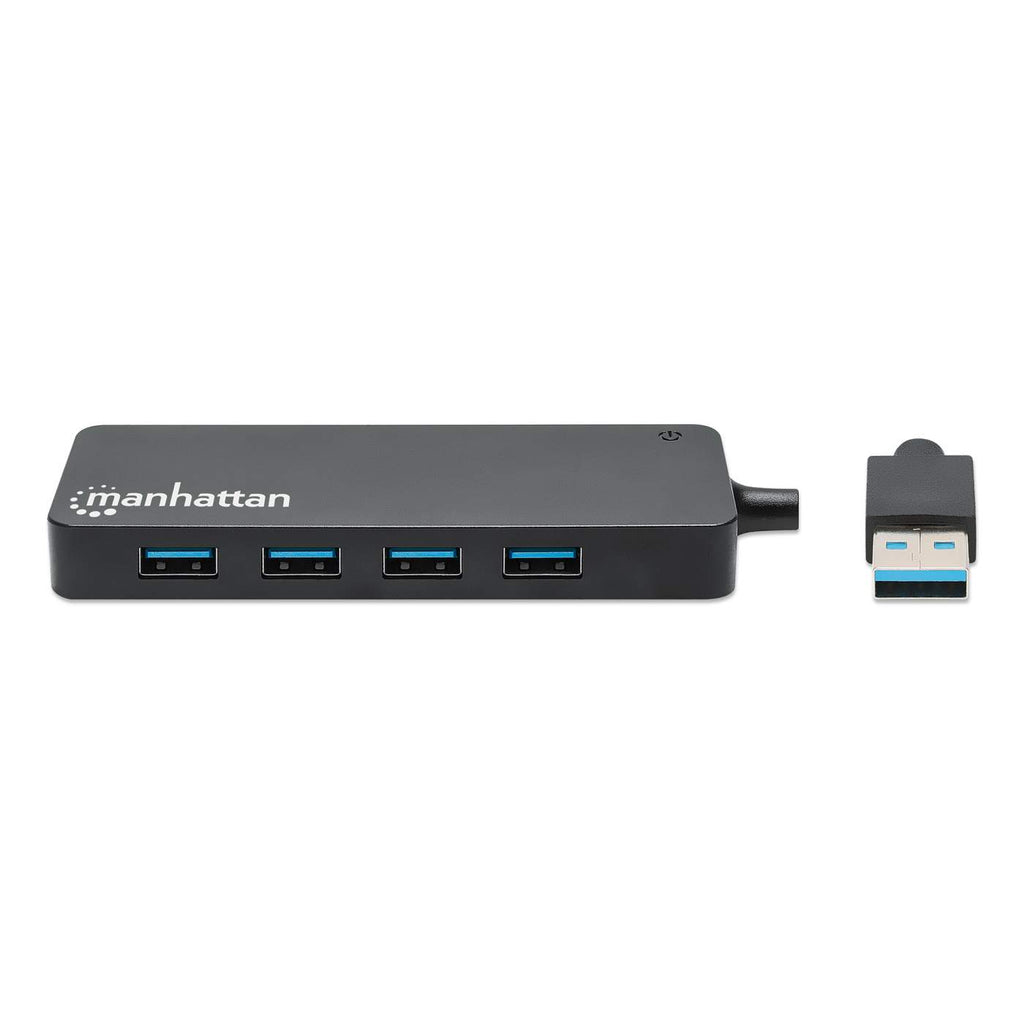 Manhattan USB-A 4-Port Hub, 4x USB-A Ports, 5 Gbps (USB 3.2 Gen1 aka USB 3.0), USB powered (no external power supply required), Equivalent to ST4300PBU3 & ST430 – image 3