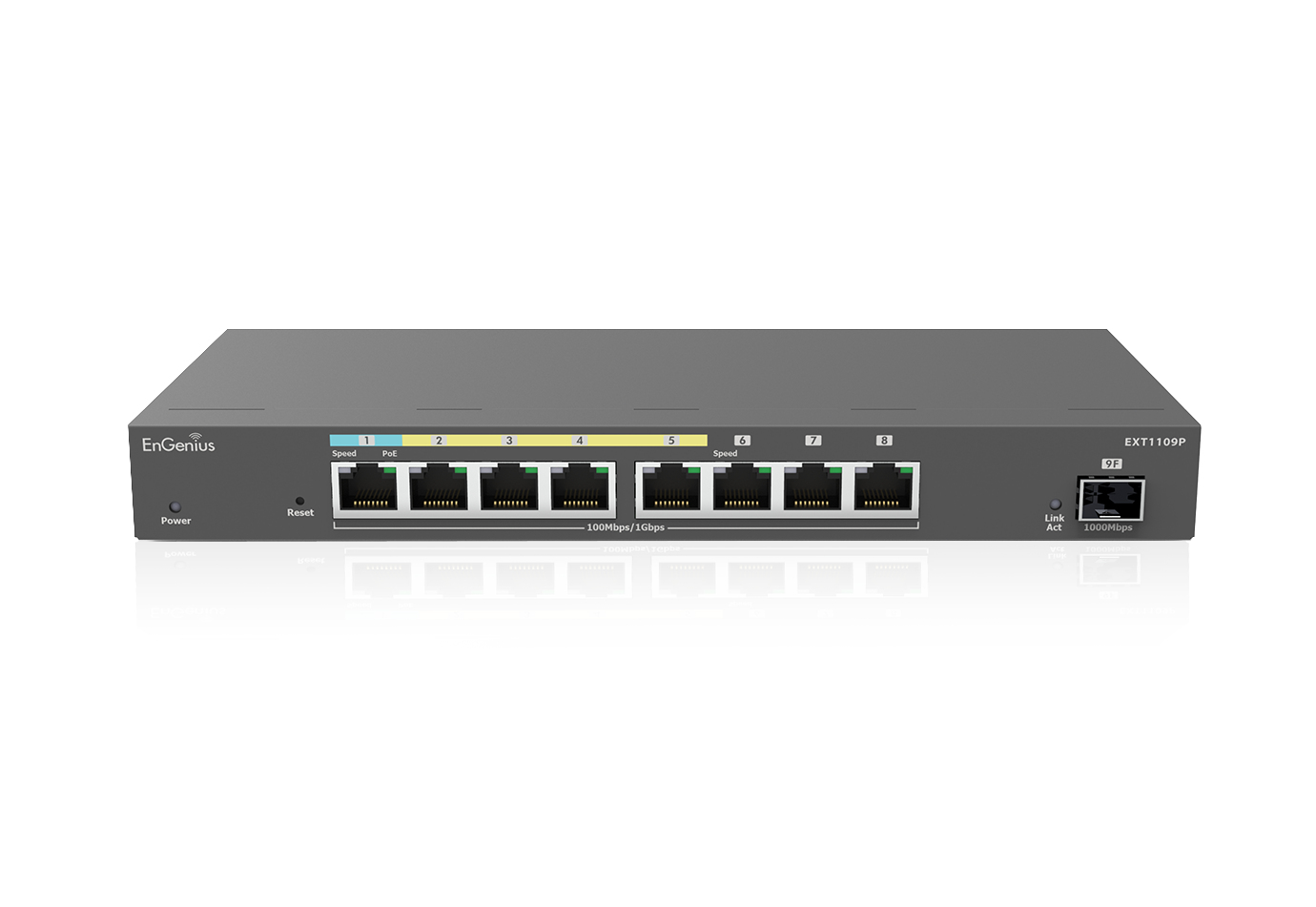 EnGenius EXT1109P switch di rete L2 Gigabit Ethernet (10/100/1000) Supporto Power over Ethernet (PoE) Grigio