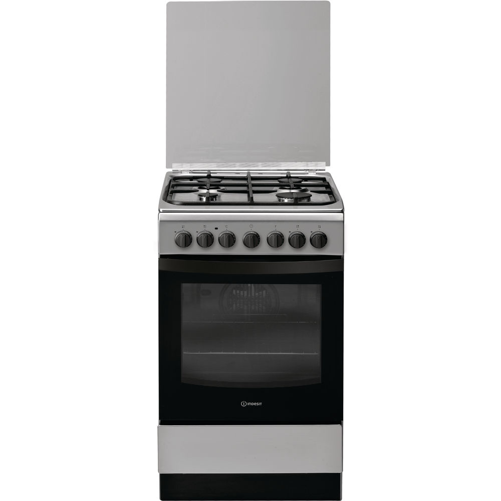 Indesit IS5G5PHX/E Freestanding cooker Gas Black, Grey