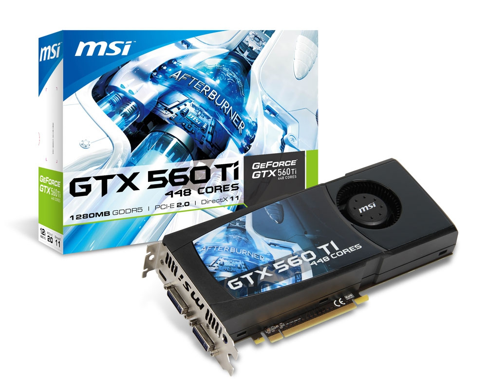 MSI N560TI-448-12D5 graphics card NVIDIA GeForce GTX 560 Ti