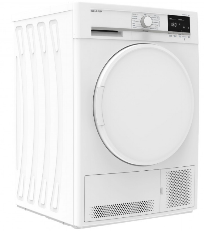 Sharp KD-GCB9S7PW9 tumble dryer Freestanding Front-load – image 2