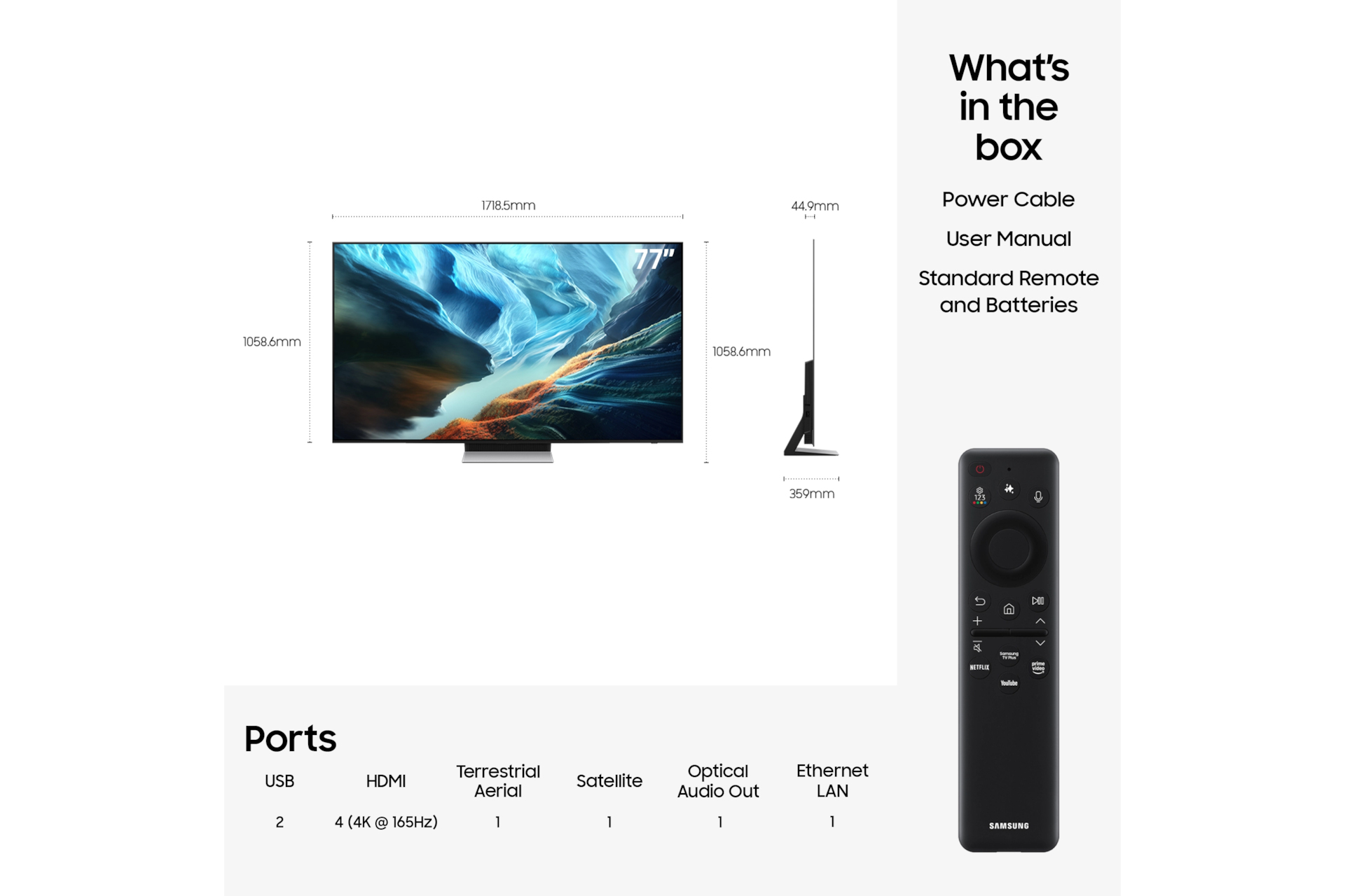 Samsung 77'' OLED S90H 4K Vision AI Smart TV (2026) – image 8