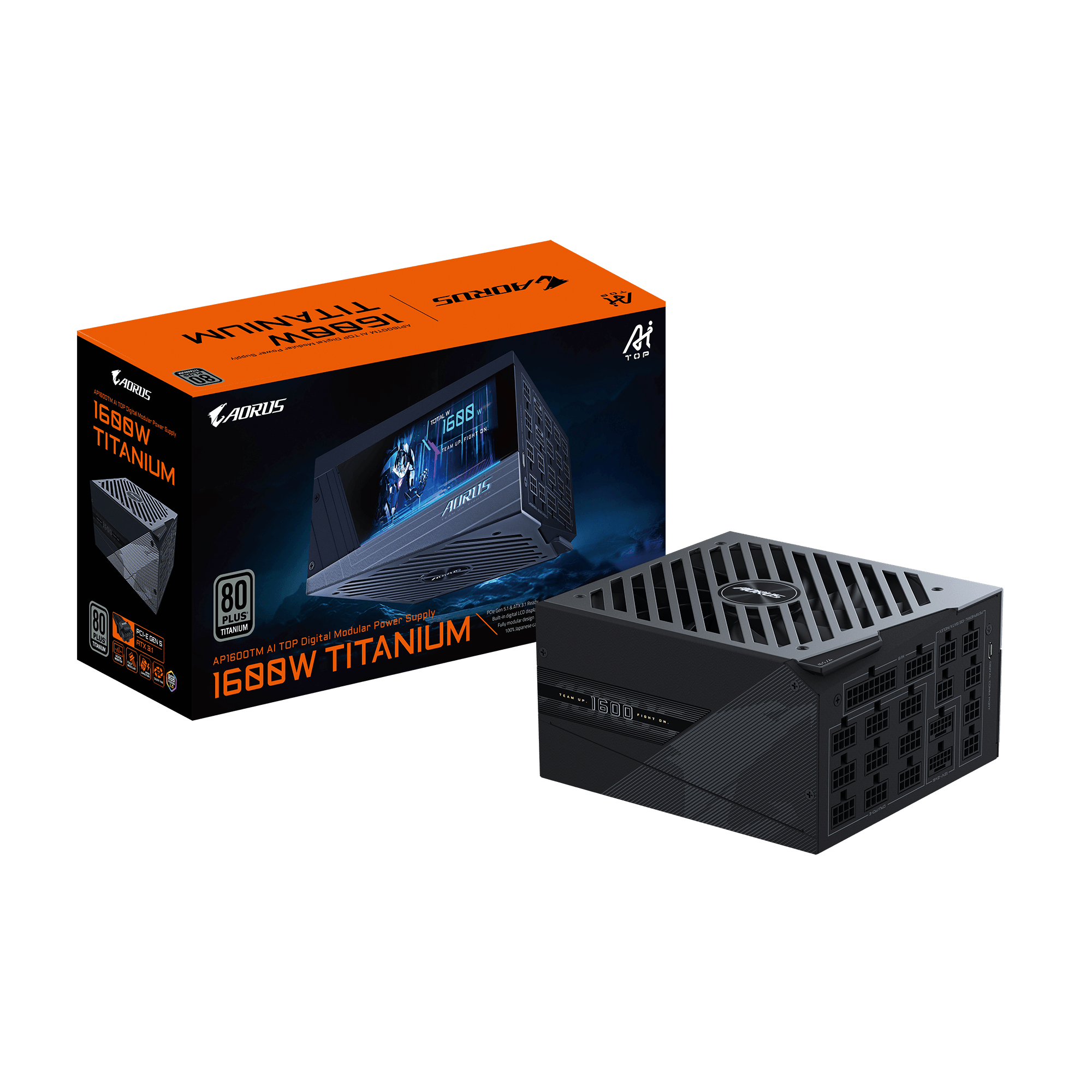 AORUS P1600W 80+ Titanium Modular PCIe 5.1 AI TOP
