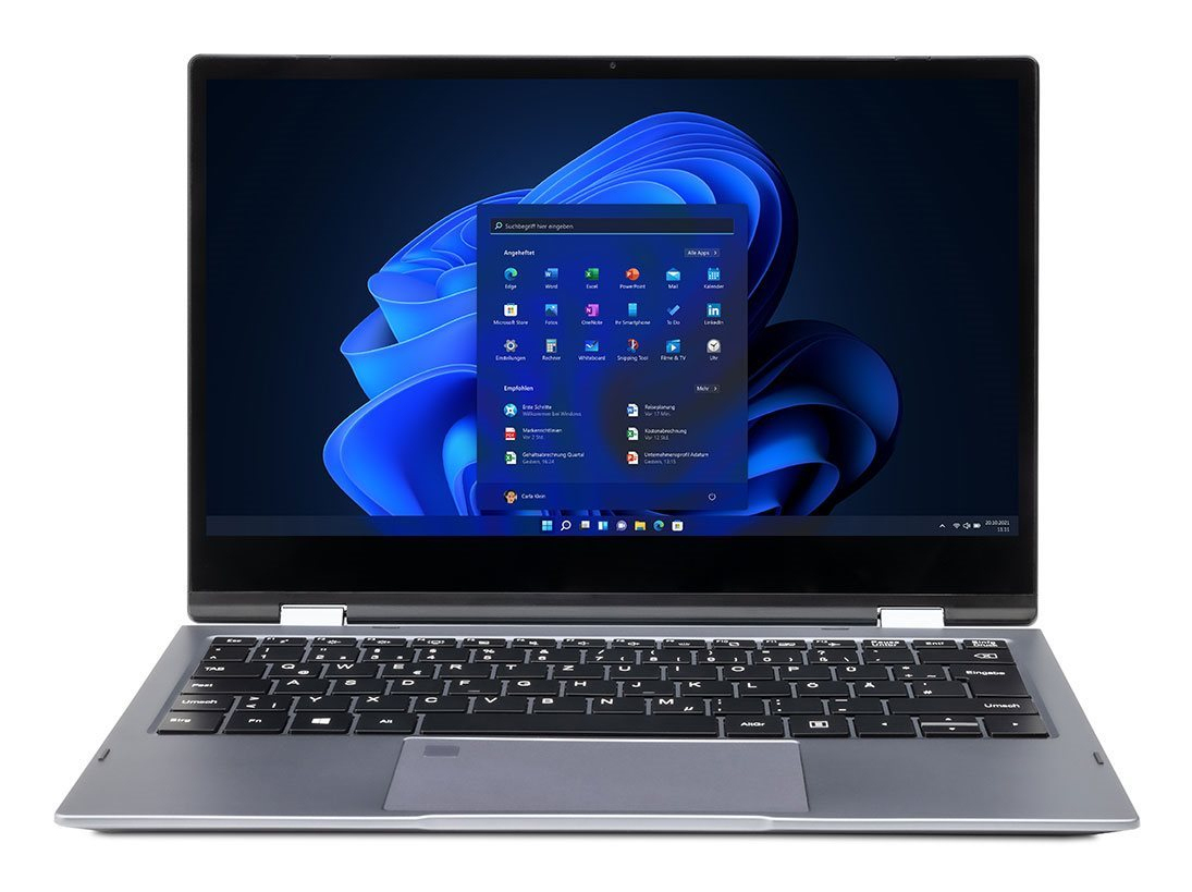 TERRA Mobile 360-13R Intel® Core™ i5 i5-1334U Laptop 33.8 cm (13.3") Touchscreen Full HD 16 GB DDR4-SDRAM 512 GB SSD Wi-Fi 6 (802.11ax) Windows 11 Pro German Anthracite