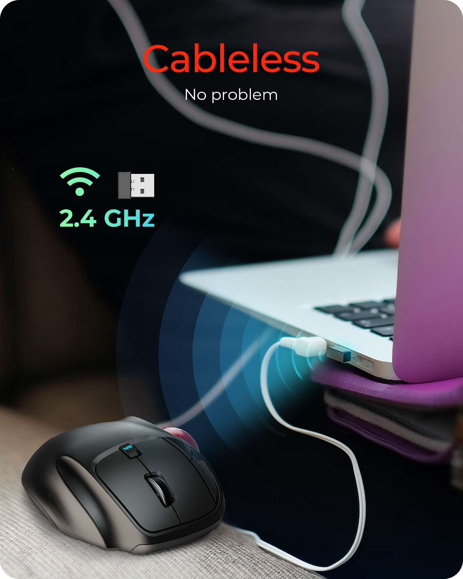 KeySonic KSM-6101RF-EGT mouse Office Right-hand RF Wireless 1000 DPI – image 5