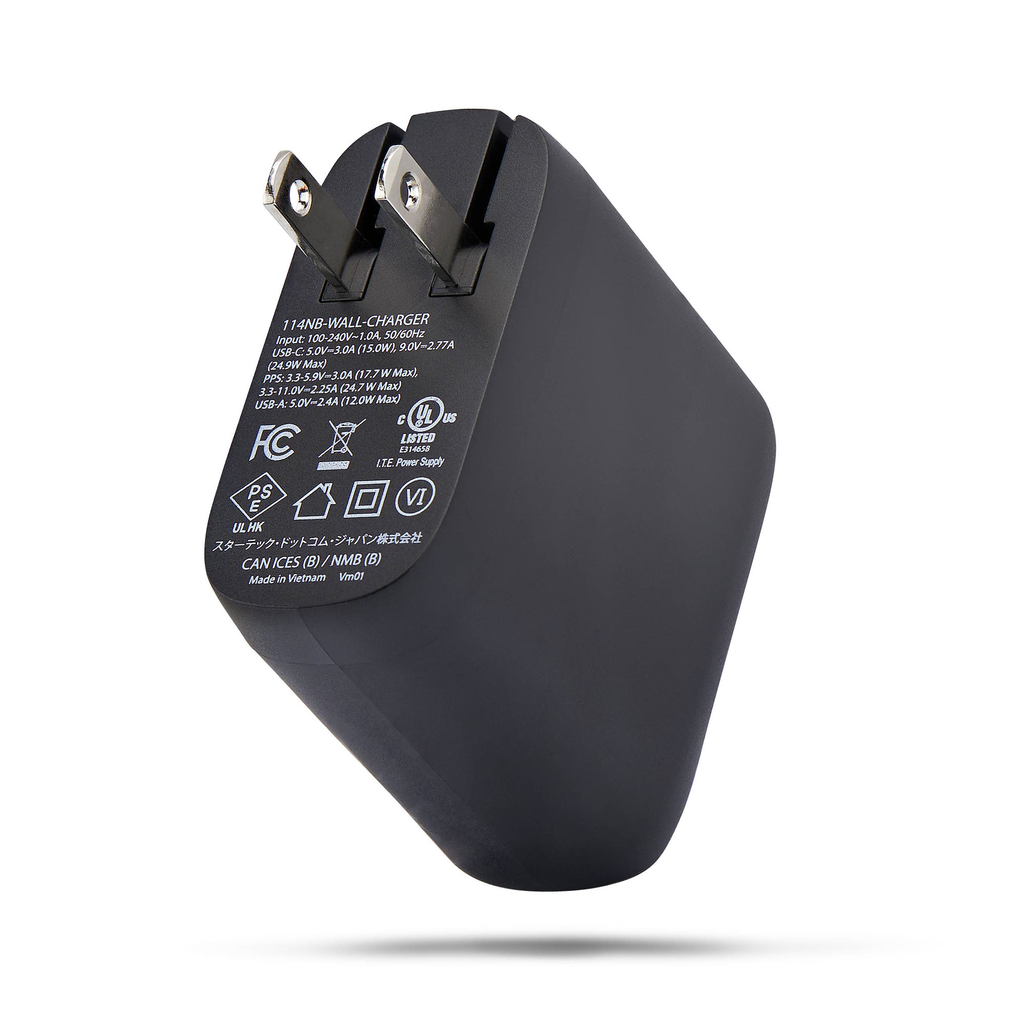 StarTech.com 37W USB-C & USB-A Wall Charger, Portable Charger with USB Power Delivery Fast Charging – image 2