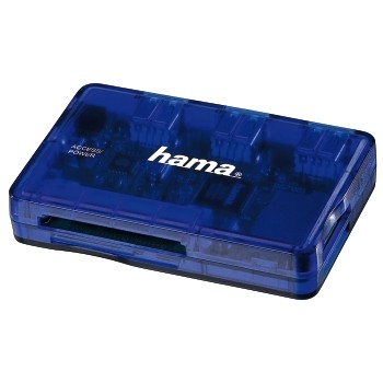 Hama CardReaderWriter 35in1 with integrated 3-port USB 2.0 Hub, USB 2.0