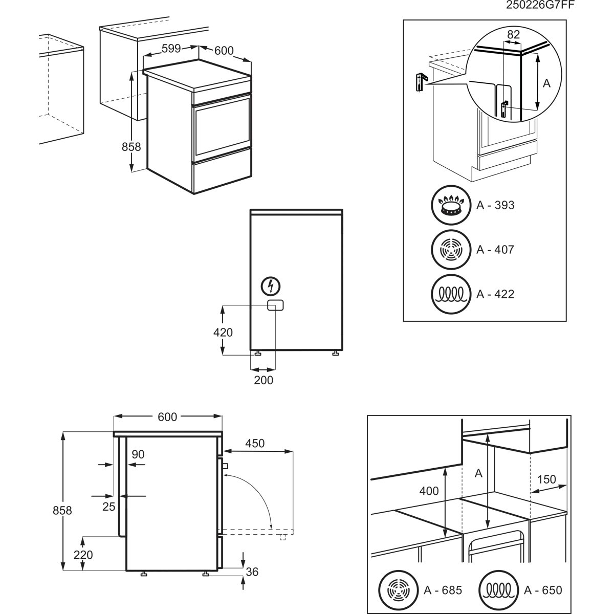 Electrolux LKR620066W Freestanding cooker Electric Ceramic hob White – image 5
