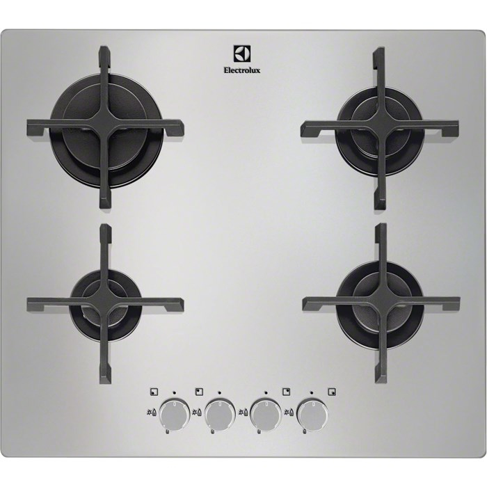 Electrolux EGT46342NX Black, Stainless steel Built-in Gas 4 zone(s)
