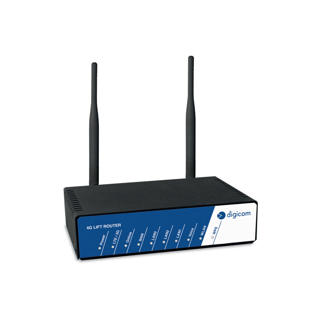 Digicom 8D5860 wired router Fast Ethernet Black, Blue