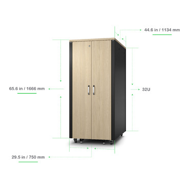 APC AR4032A rack cabinet 32U Freestanding rack Maple colour – image 2
