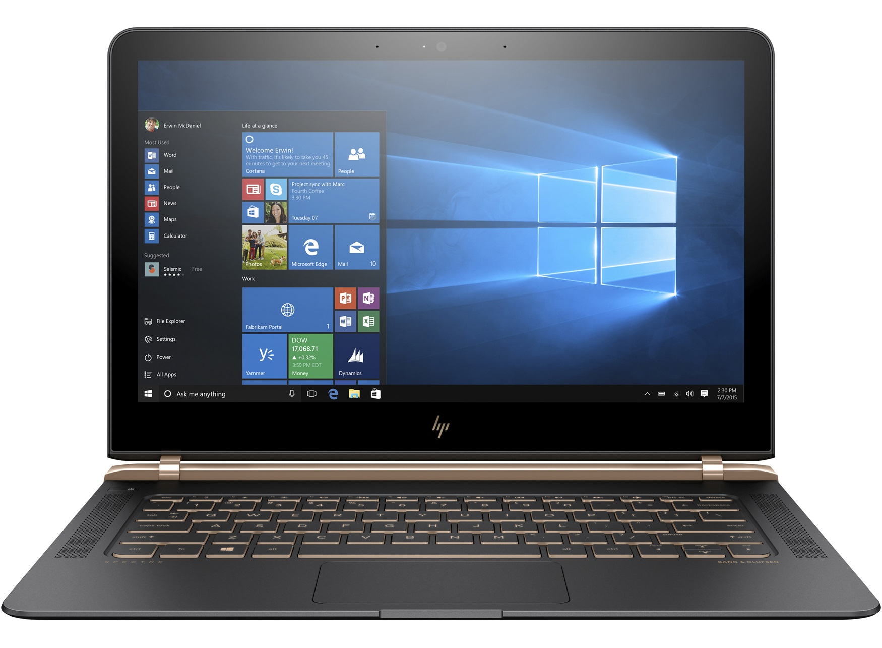 HP Spectre 13 -v101nh Intel® Core™ i7 i7-7500U Laptop