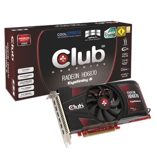 CLUB3D CGAX-68748M6 graphics card AMD Radeon HD6870 – image 1