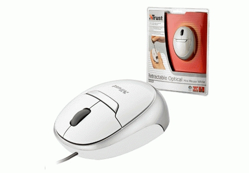 Trust Retractable Optical Mini Mouse MI-2850Sp - White, 4 Pack – image 2