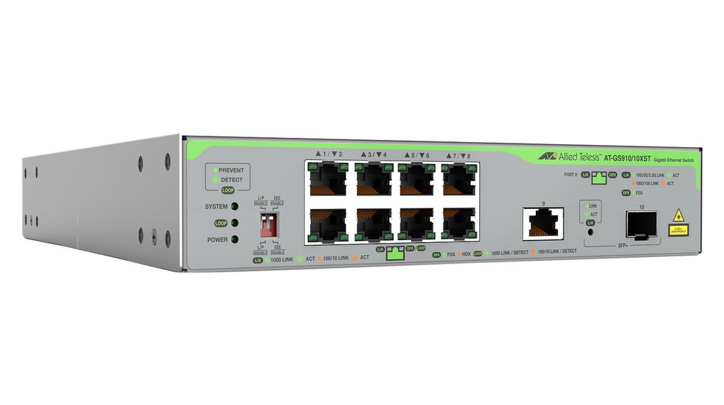Allied Telesis AT-GS910/10XST-50 commutateur réseau Non-géré 10G Ethernet (100/1000/10000) Gris