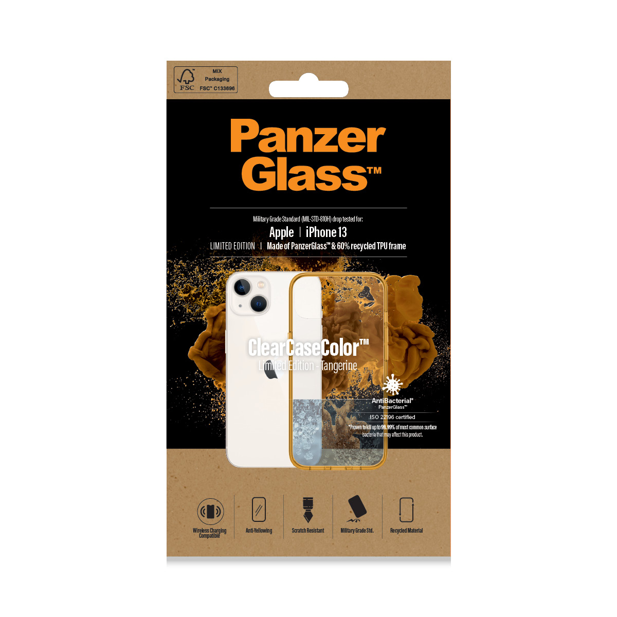 PanzerGlass ® ClearCaseColor™ iPhone 13 - Tangerine – image 2