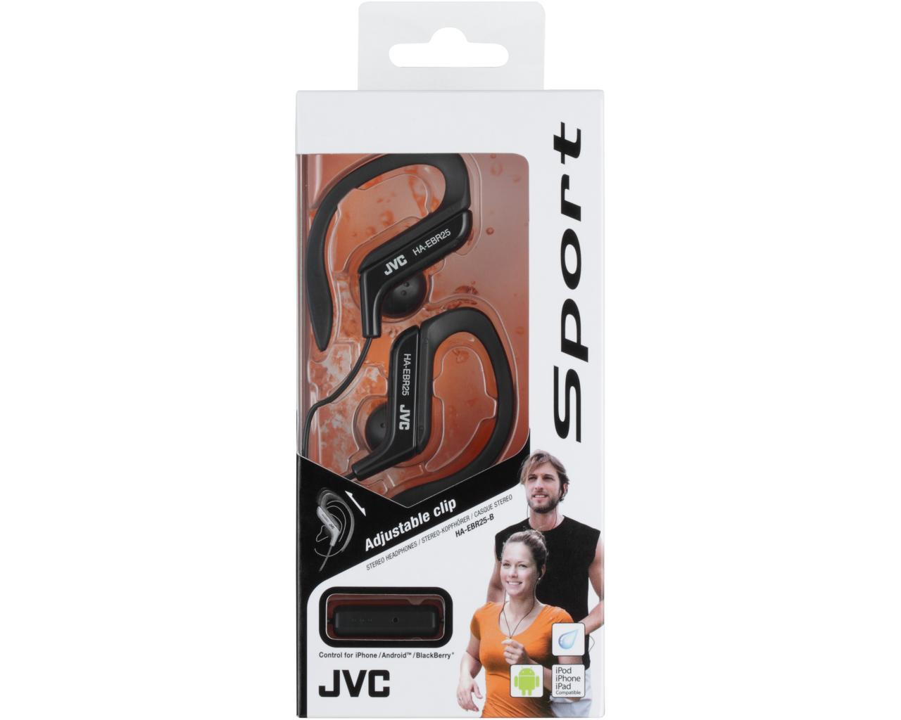 JVC HA-EBR25-B-E Ear clip headphones for sport with remote & mic – image 2