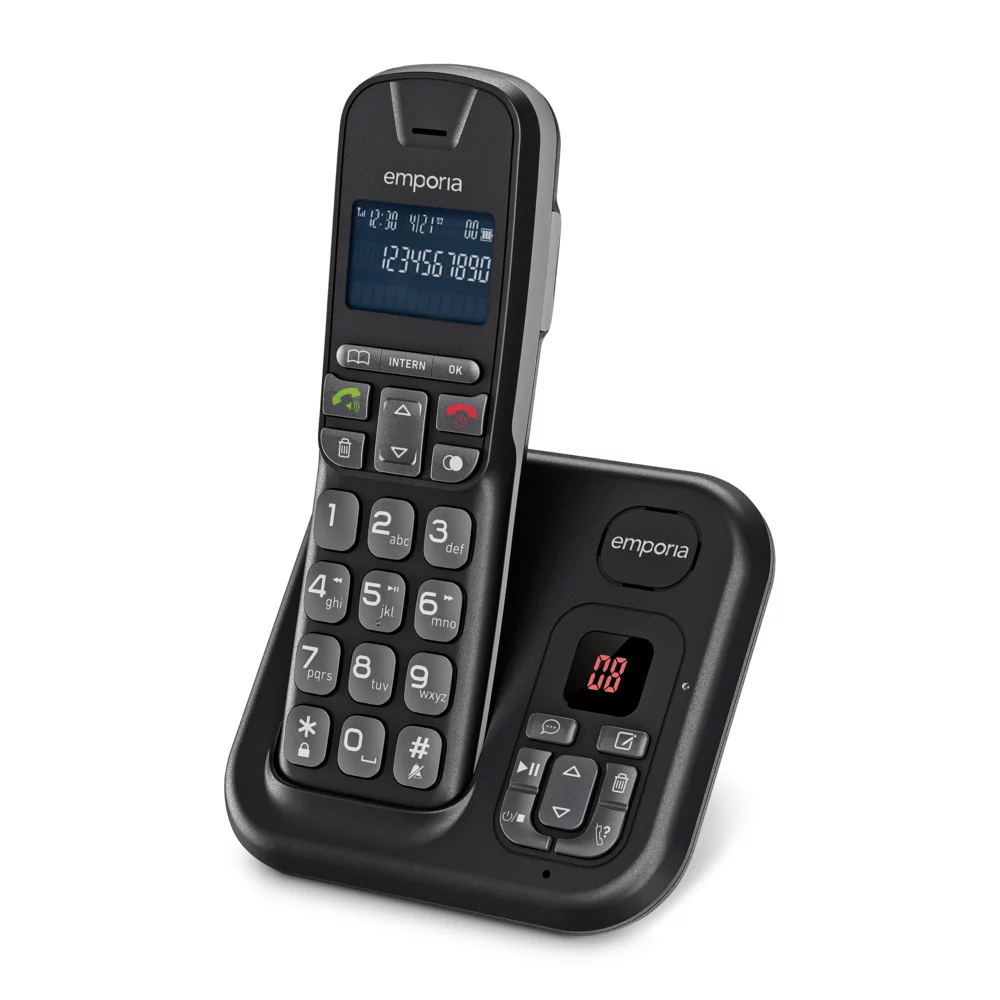 Emporia TH-21AB telephone DECT telephone Caller ID Black