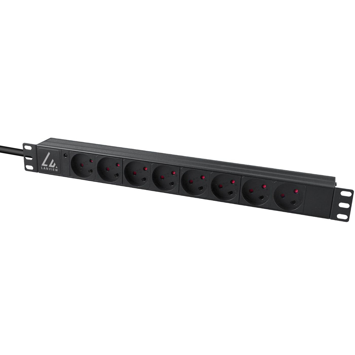Lanview LVR-2MDK-LIC-DK8 power distribution unit (PDU) 8 AC outlet(s) 1U Black – image 2