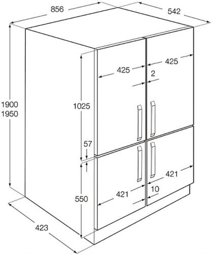 Electrolux ENX4596AOX side-by-side refrigerator Built-in Stainless steel – image 2