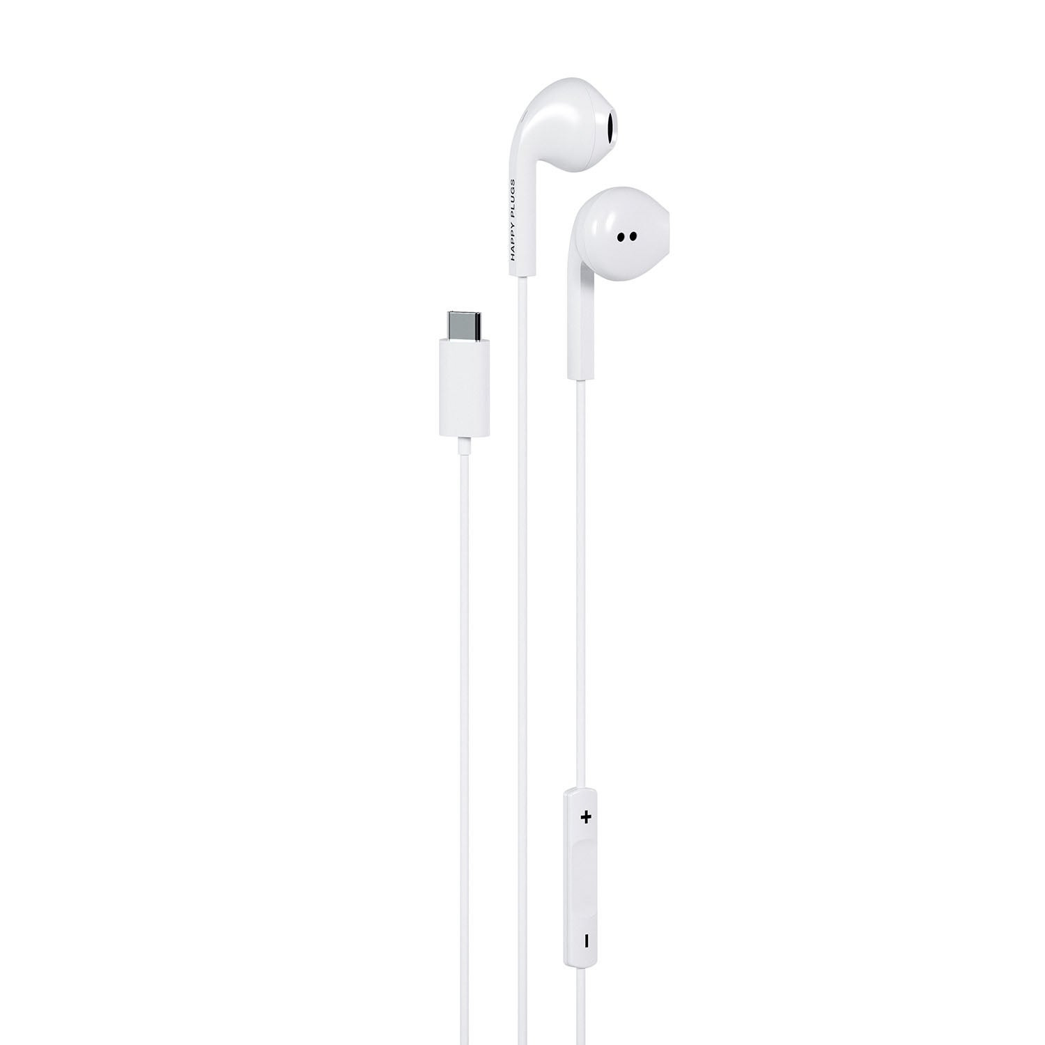 Happy Plugs Headphone In-Ear USB-C Wired White – image 1