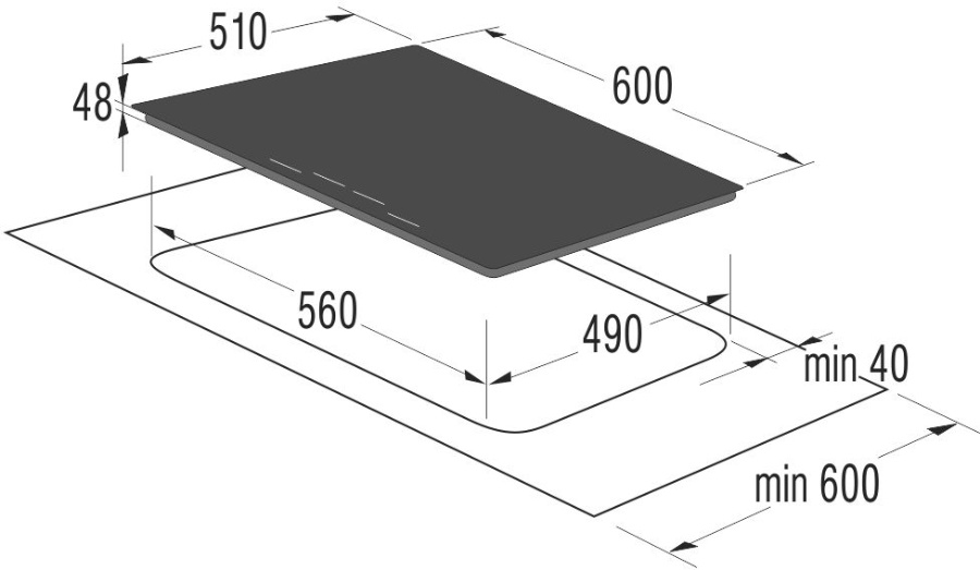 Gorenje IS648AC hob Black Built-in Zone induction hob 4 zone(s) – image 2