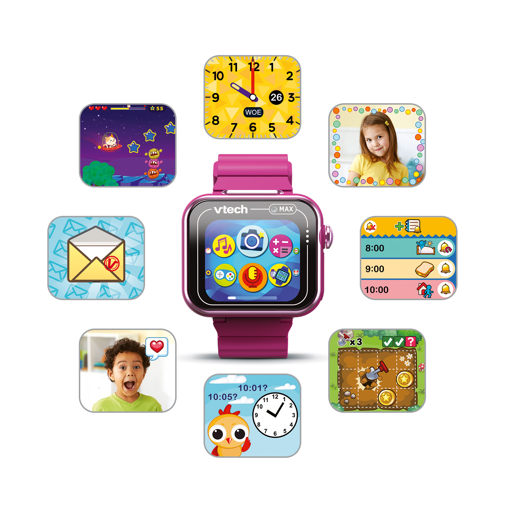 VTech Smartwatch MAX donkerroze – image 4