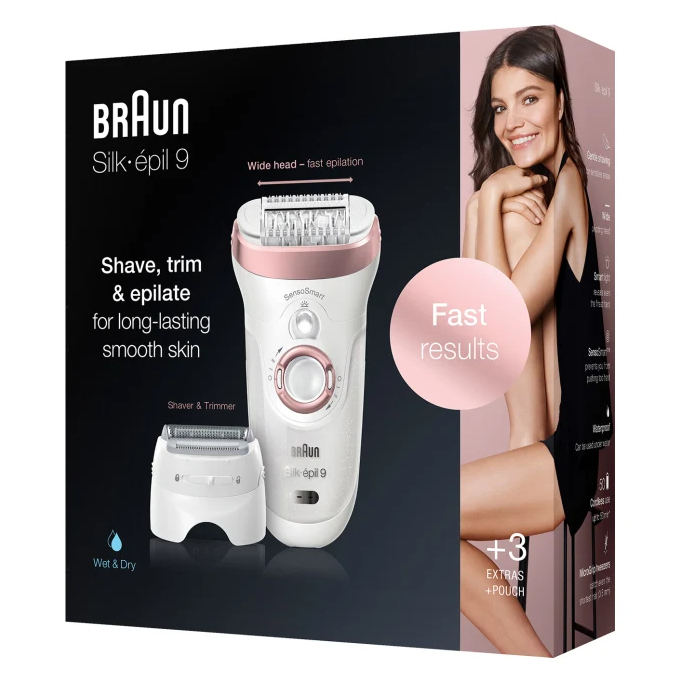 Braun Silk-épil 9 9-720 40 tweezers Pink, White – image 6