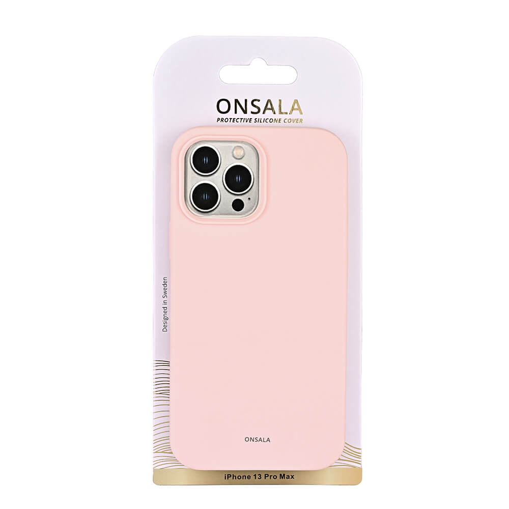 Onsala Phone Case Silicone Chalk Pink - iPhone 13 Pro Max – image 2