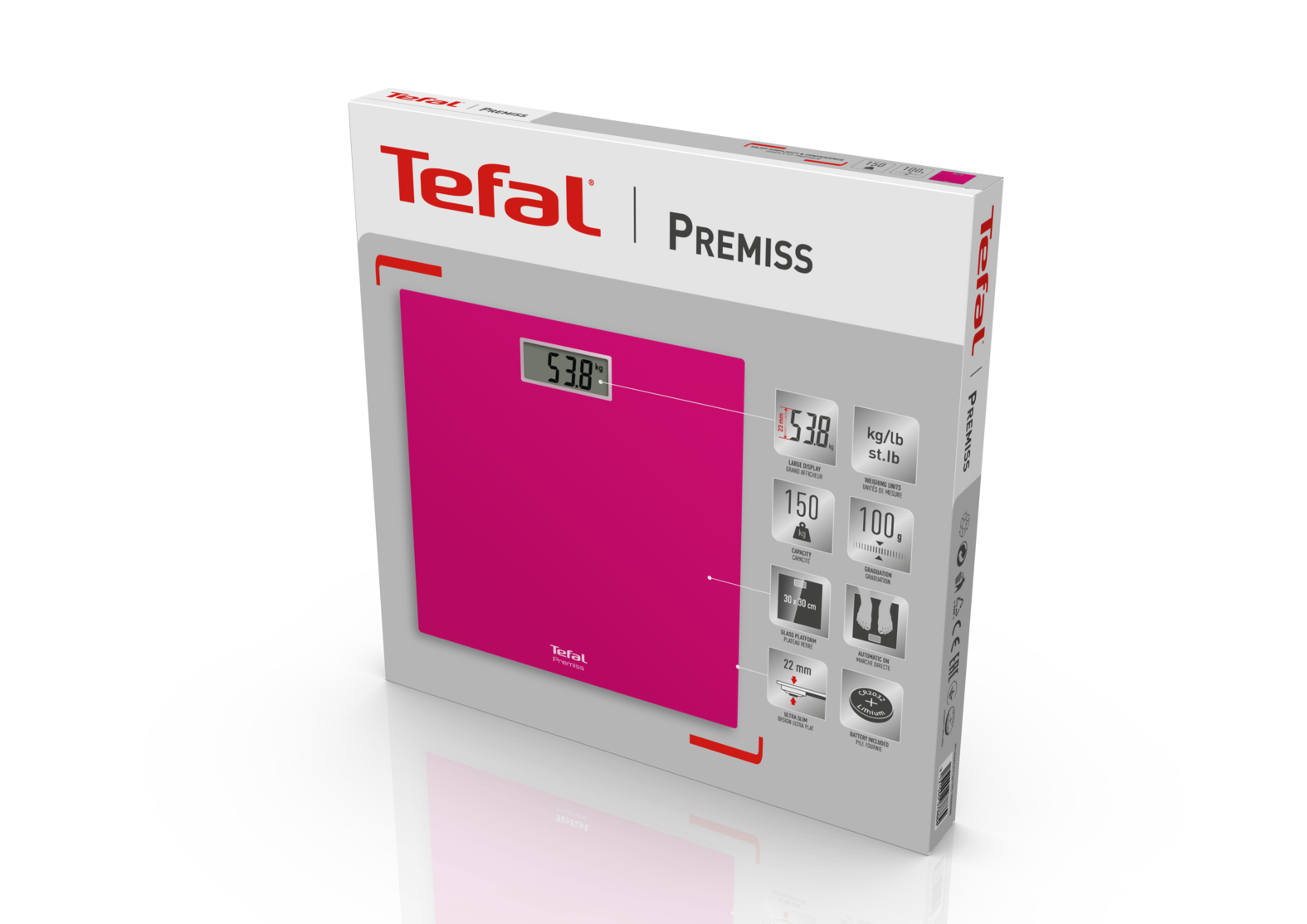 Tefal Premiss 1830007888 personal scale Square Pink Electronic personal scale – image 5