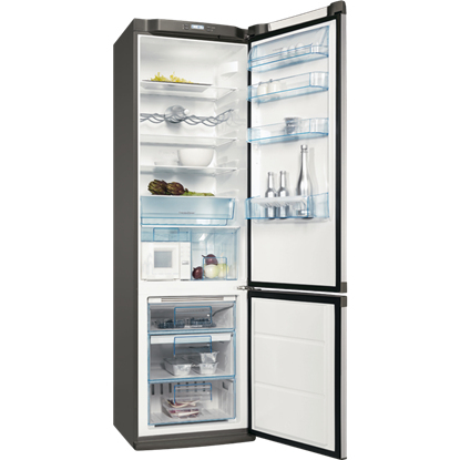 Electrolux ENB38807X fridge-freezer Freestanding Grey, Stainless steel