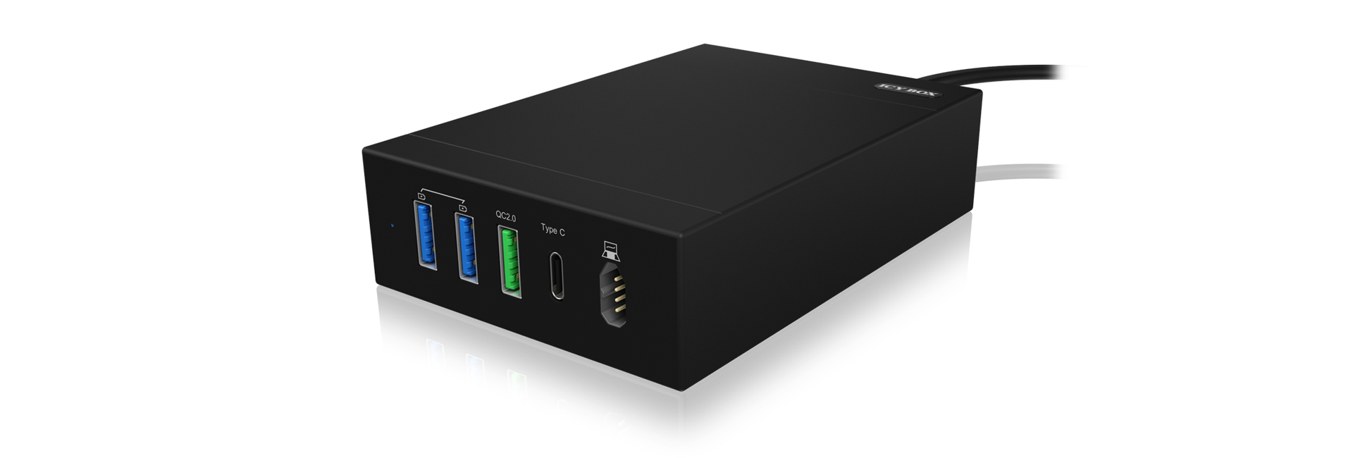 ICY BOX IB-CH504-QN Universal Black USB Indoor – image 2
