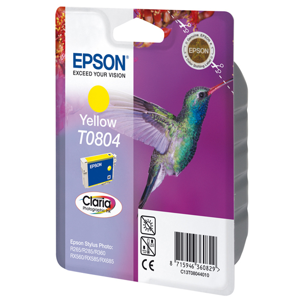 Epson T0804 Yellow Ink Cartridge (Hummingbird) – image 1