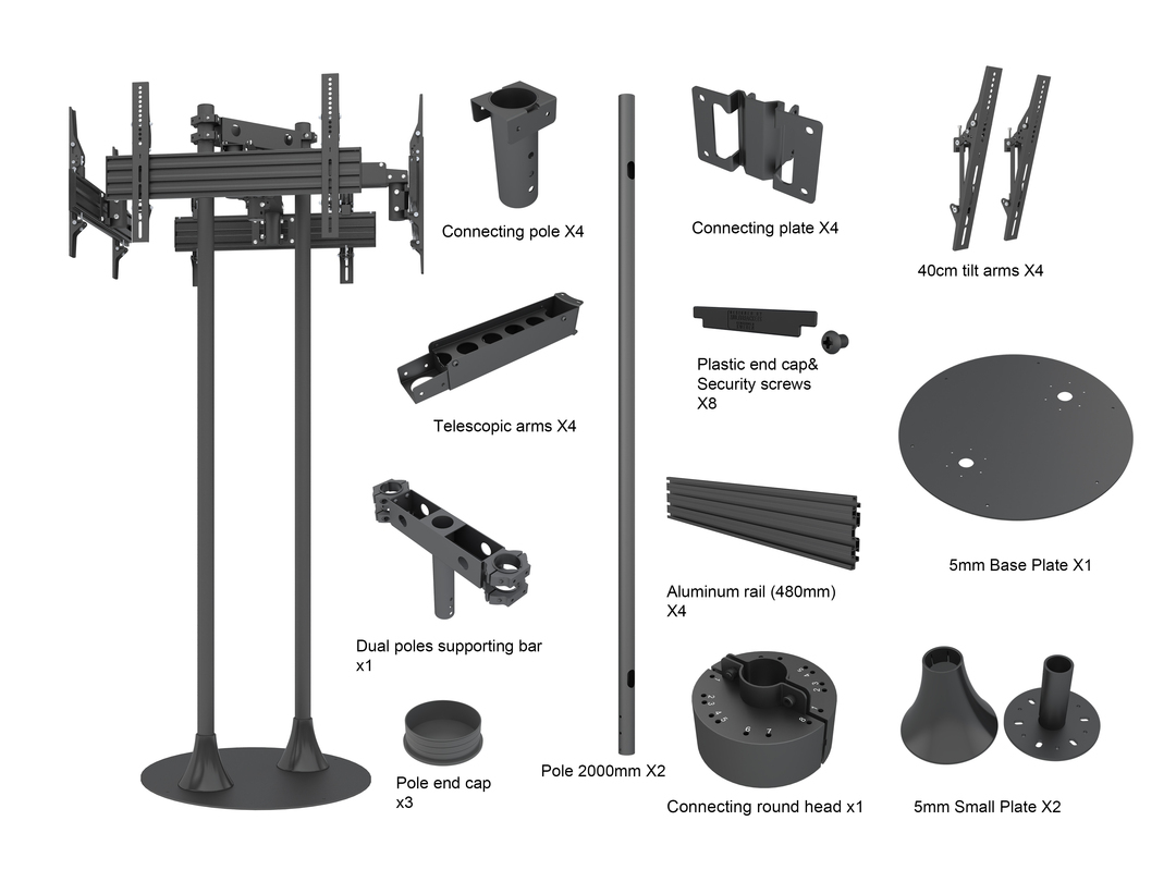 Multibrackets M Pro Series - Floorstand Quad Pro MBF4U – image 6