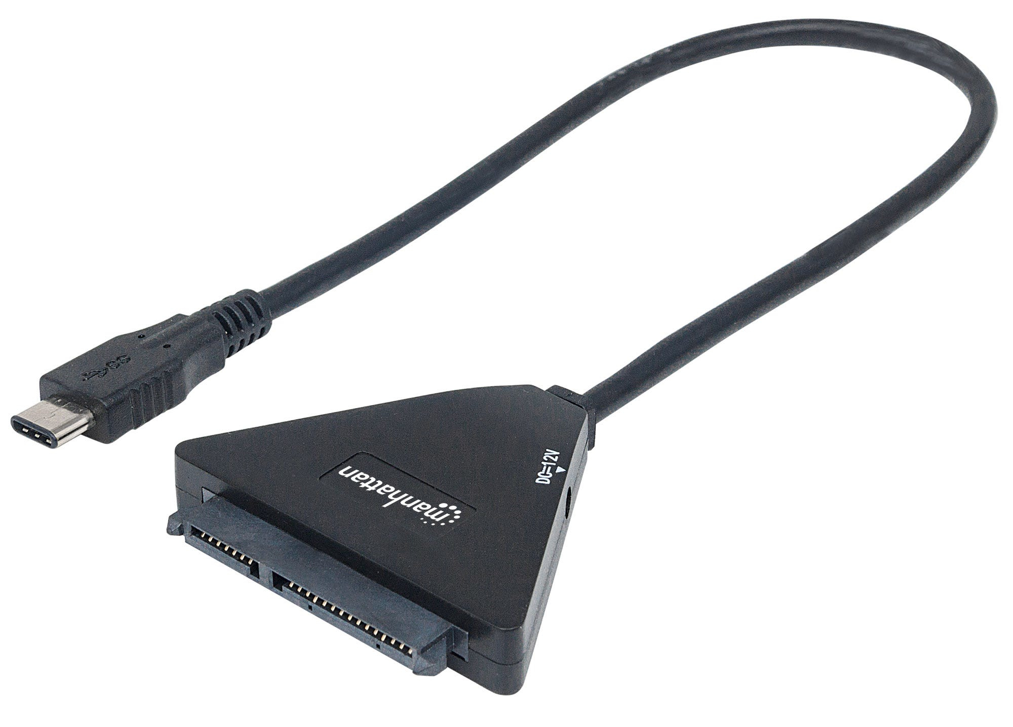 Manhattan USB-C to SATA Adapter, 10 Gbps (USB 3.2 Gen2 aka USB 3.1), SATA