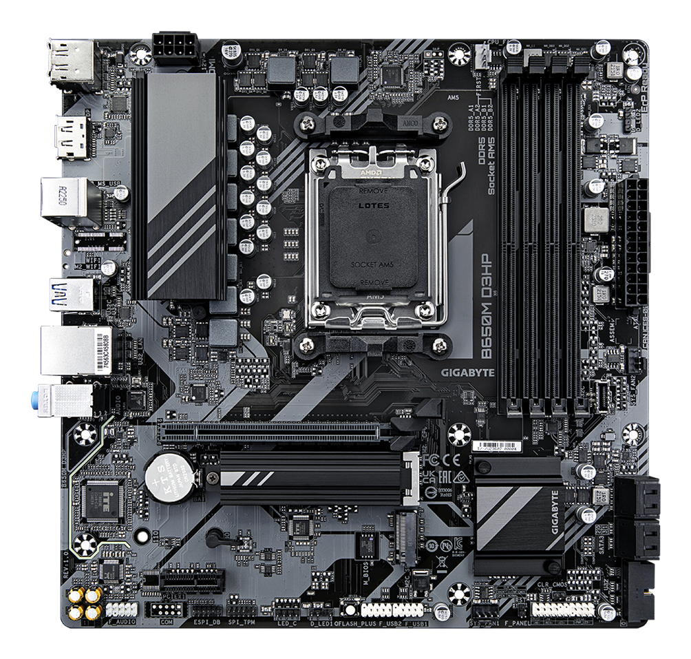 Tarjeta Madre Gigabyte B650M D3HP - Socket AM5 - 4x DDR5 - 4800/5200/7600(OC)MHz - HDMI - DisplayPort - USB 2.0/3.2 - Micro ATX - B650M D3HP Tarjeta Madre Gigabyte B650M D3HP - Socket AM5 - 4x DDR5 - 4800/5200/7600(OC)MHz - HDMI - DisplayPort - USB 2.0/3.2 - Micro ATX - B650M D3HP