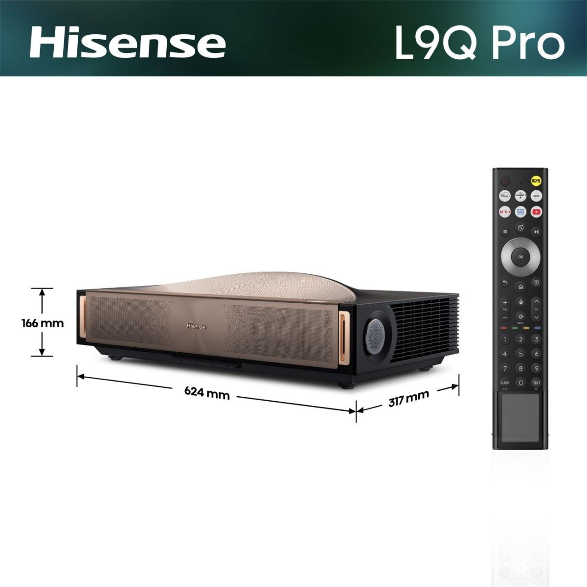 Hisense L9Q projection TV 5500 ANSI lumens DLP UHD 4K (3840x2160) Black 3D – image 2