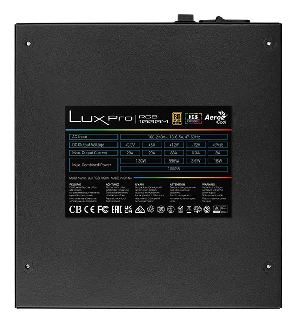Aerocool LUXPRORGB1000M power supply unit – image 6