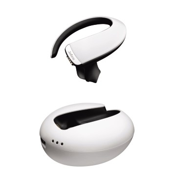 Hama 00109259 headphones/headset Wireless Ear-hook Bluetooth Black, White – image 1