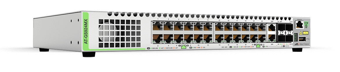 Allied Telesis GS924MX Managed L3 Gigabit Ethernet (10/100/1000) Grey – image 2