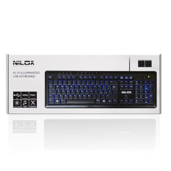Nilox KL10 keyboard Universal USB QWERTY Italian Black – image 2