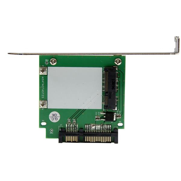 StarTech.com SATA to mSATA SSD Adapter w/ Full and Low Profile Brackets – SATA to Mini SATA Converter Card – image 2