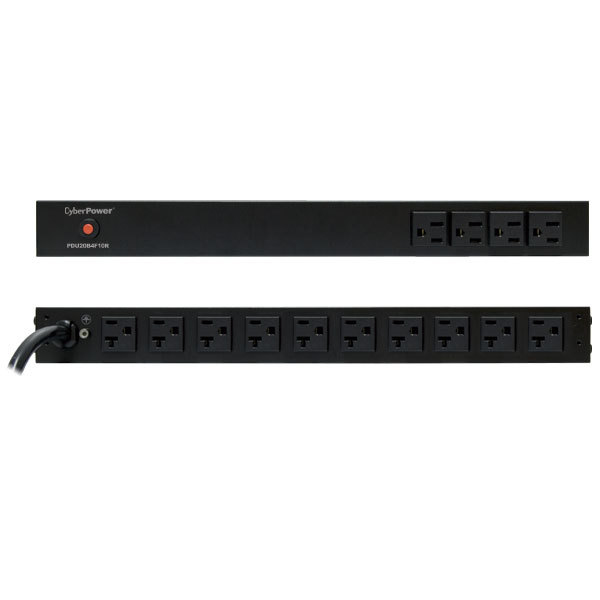 CyberPower PDU20B4F10R power distribution unit (PDU) 14 AC outlet(s) 1U Black – image 2